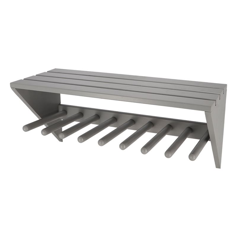 Esschert Design muurlaarzenrek grijs - LxBxH: 76x31,3x35cm afbeelding