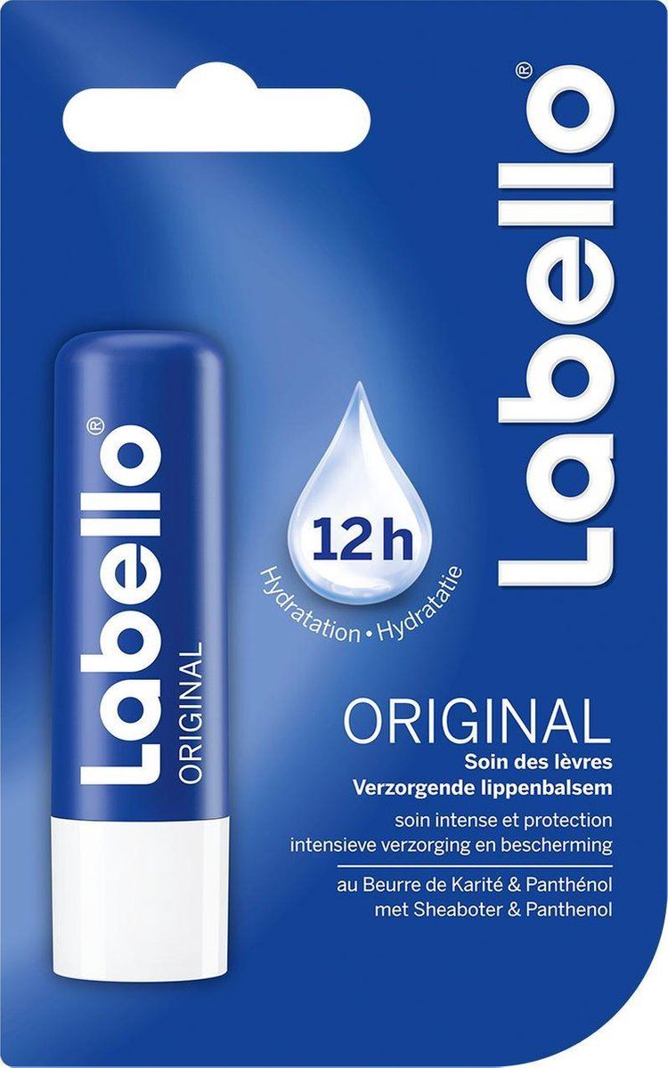Labello Original 1 stuk– Lippenbalsem – Met sheaboter – Langdurige hydratatie – Beschermend tegen uitdroging afbeelding