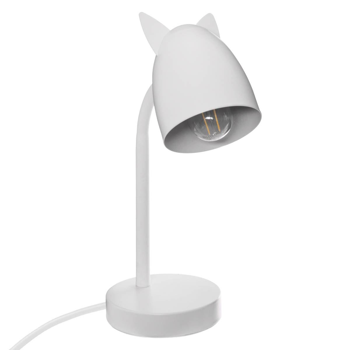 Atmosphera witte Tafellamp met Ijzeren Voet - E14 LED - Maximaal vermogen: 25W - Maximale hoogte: 42 cm afbeelding