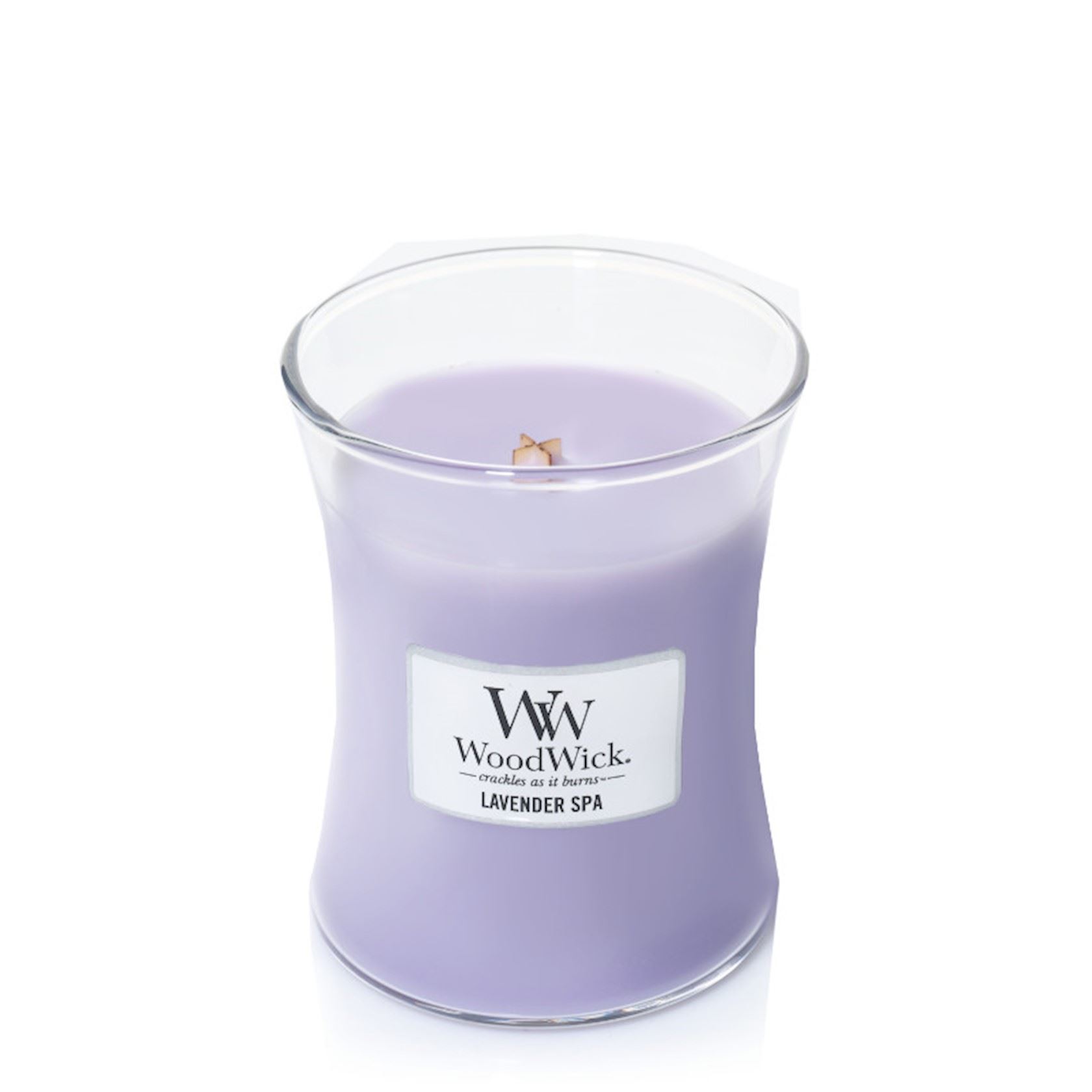 WoodWick geurkaars - Medium Hourglass - Lavender Spa