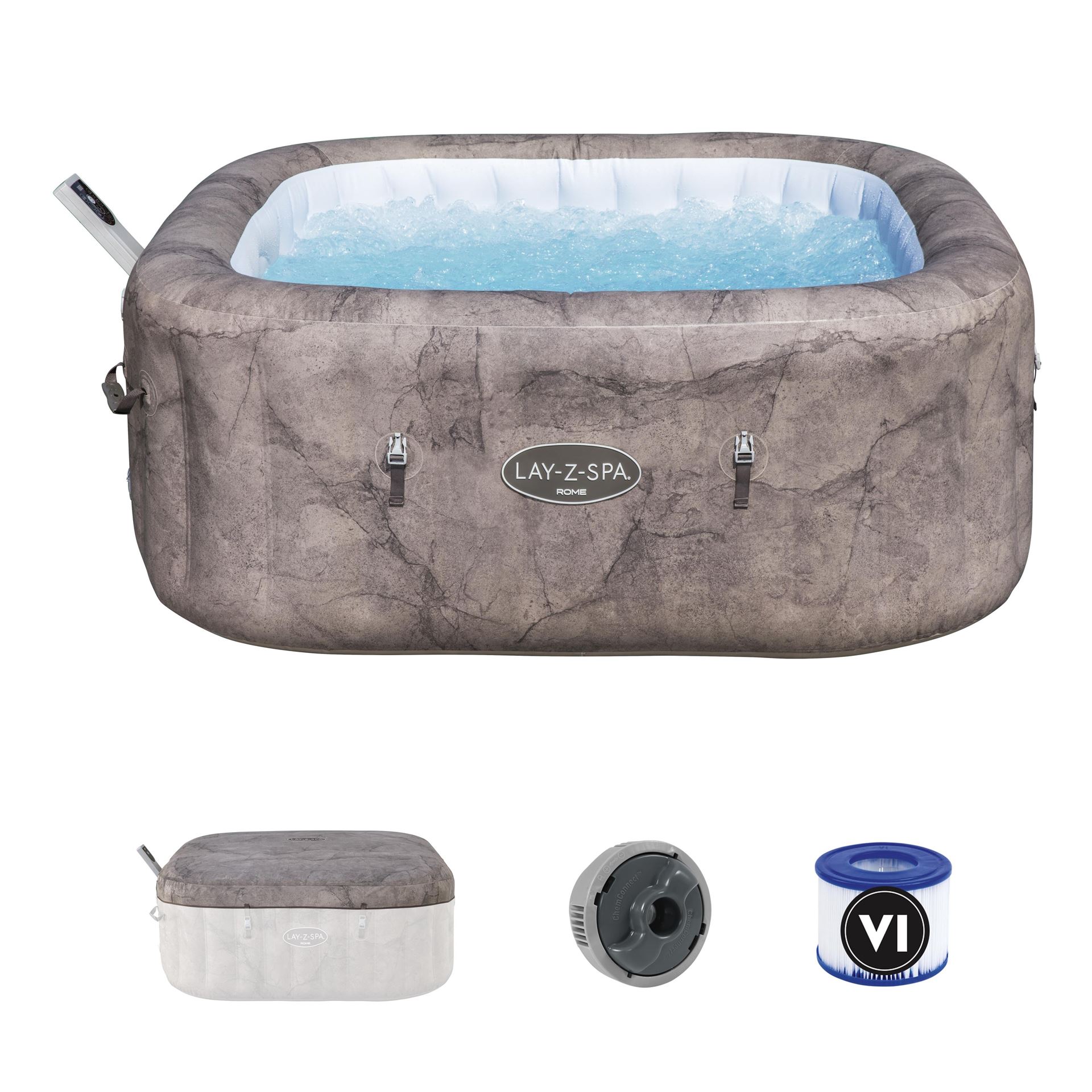 Bestway Lay-Z-Spa Rome 6 Maxhold EnergySense Ultra Fit Smart - 4-6 personen - energiezuinig! afbeelding