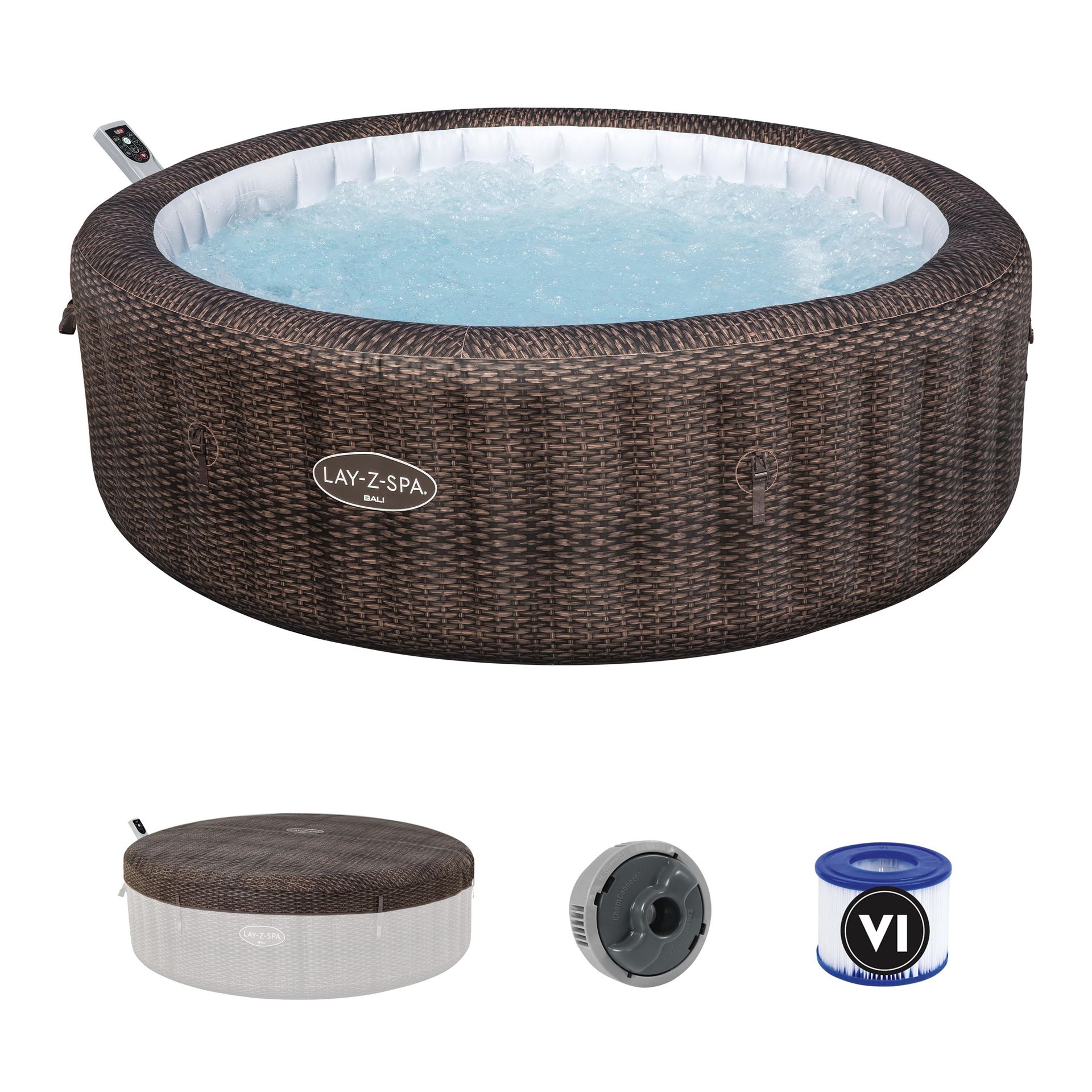 Lay-Z-Spa Airjet Bali 7 - model 2025 met Maxhold EnergySense Ultra Fit Smart- tot 7 personen -Ø216 x H71 cm afbeelding