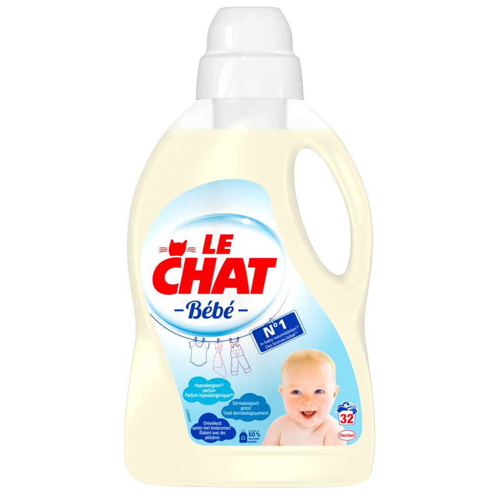 Le Chat vloeibaar wasmiddel Baby - Voor de tere huid - 32 wasbeurten (1,44L)