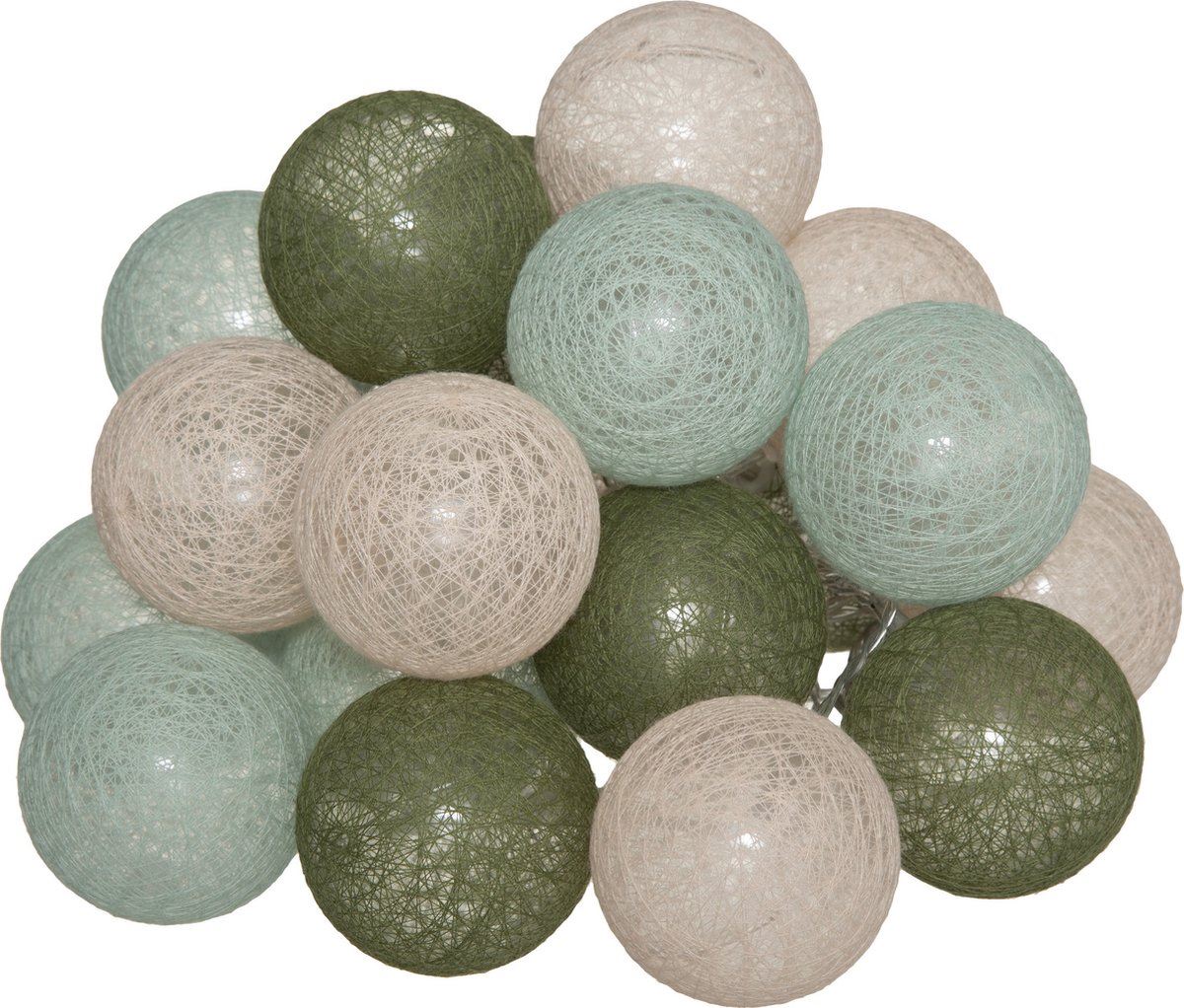 Atmosphera lichtslinger - 20 Verlichte BalletjesØ6 cm - Multi Kleuren Mix - L435 cm afbeelding