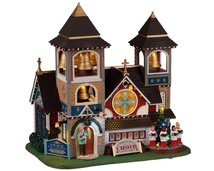 Lemax -'Christmas Chimes'- Verlichte Attractie met animatie, muziek - Inclusief adapter afbeelding