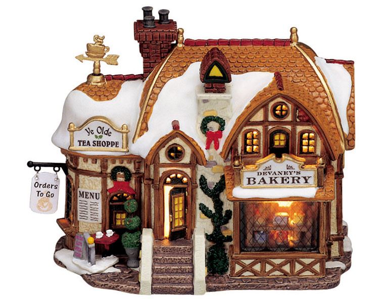 Lemax -'Devaney's Bakery'- Verlicht gebouw - Exclusief adapter (werkt ook op batterijen) afbeelding