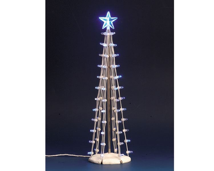 Lemax -'9 Lighted Silhouette Tree (Blue) L'- Verlicht figuur - Exclusief adapter afbeelding