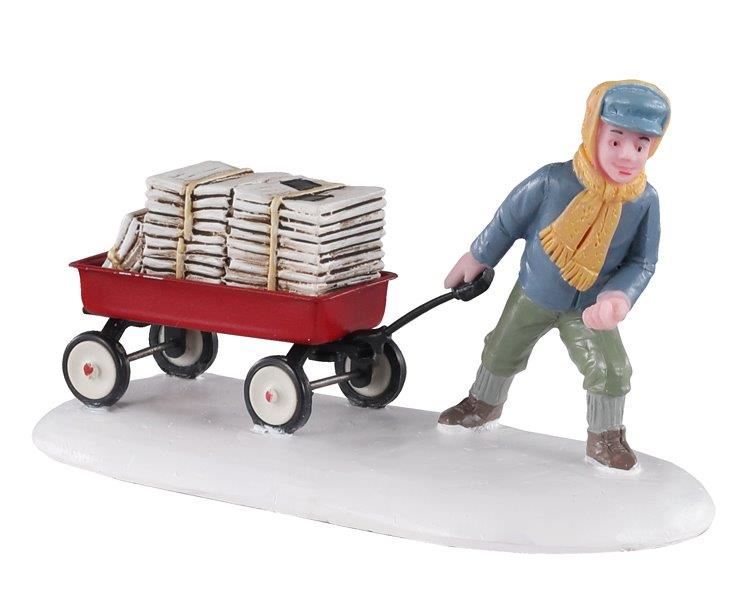 Lemax -'Morning News'- Figuur afbeelding