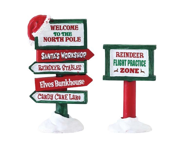 Lemax - 'North Pole Signs' - Accessoire - Exclusief adapter