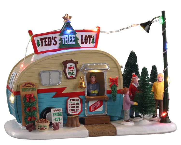 Lemax -'Ted's Tree Lot'- Verlichte figuur - Exclusief adapter (werkt ook op batterijen) afbeelding