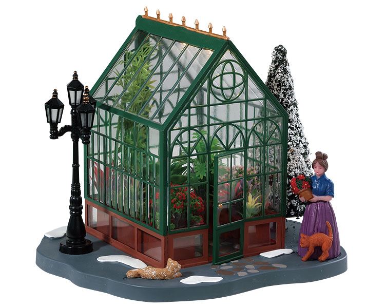 Lemax - 'Victorian Greenhouse' - Verlicht gebouw - Exclusief adapter (werkt ook op batterijen)