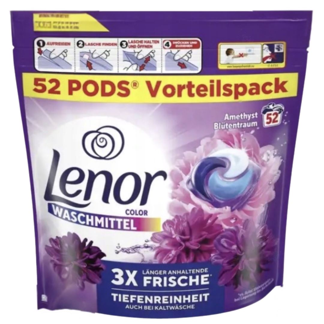 Lenor All in 1 Wasmiddel Pods Amethist&Bloemen Boeket - 52 Wasbeurten afbeelding