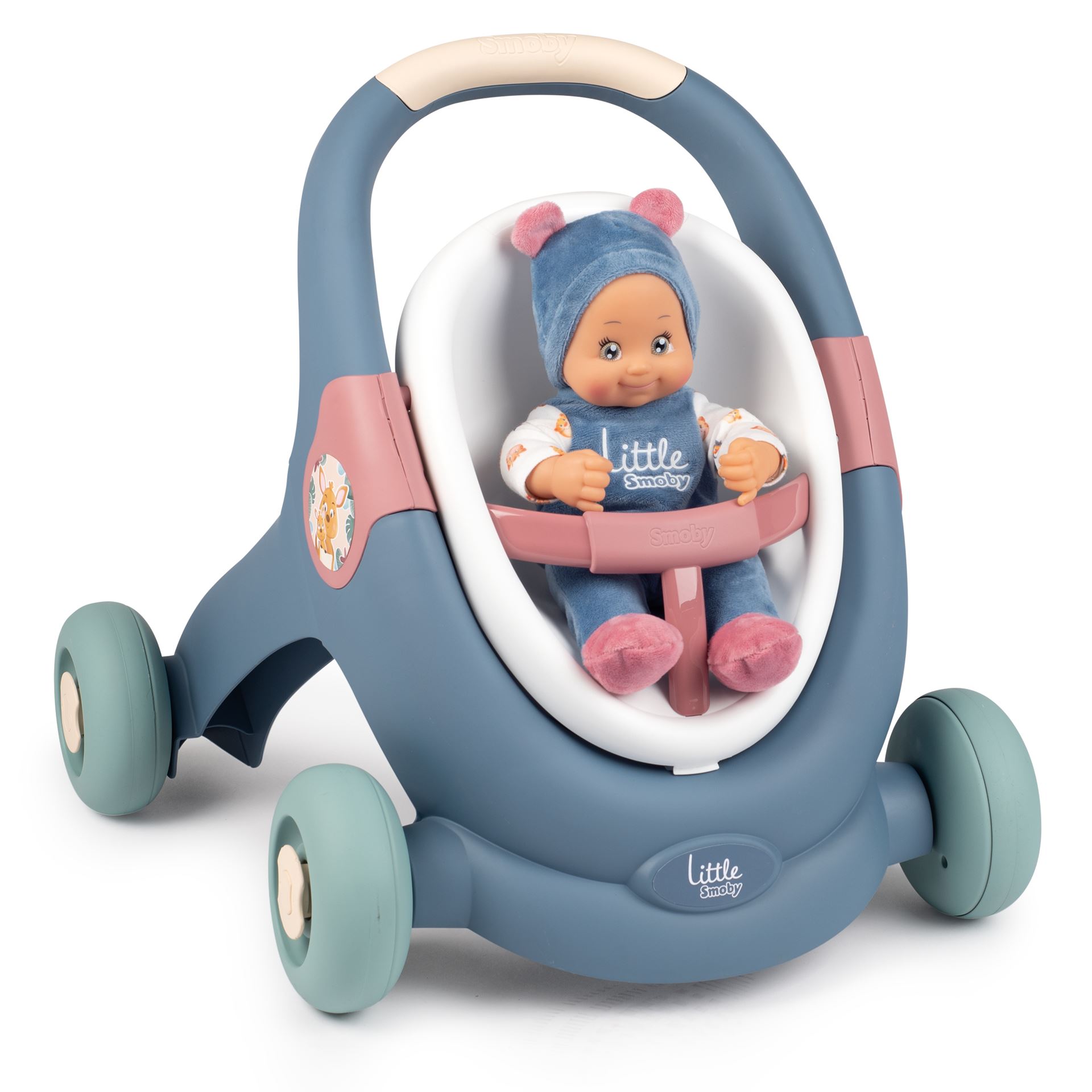 Little Smoby Baby loopwagen 3-in-1 - Inclusief pop afbeelding