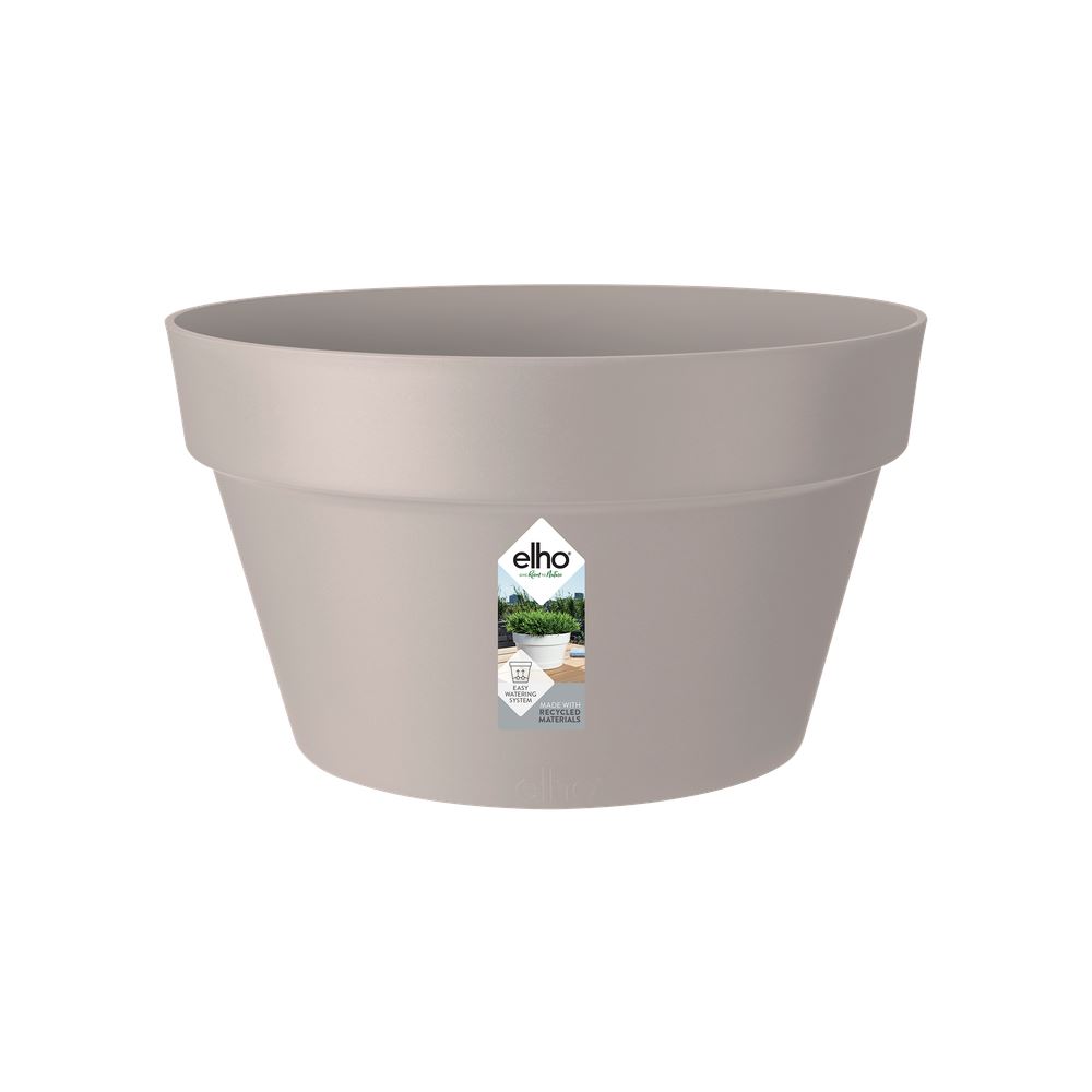 elho Loft Urban Schaal 35 - Warm grijs (Grijs) -Ø 35 x H 20 cm - Ideaal voor buiten - 100% gerecycled afbeelding