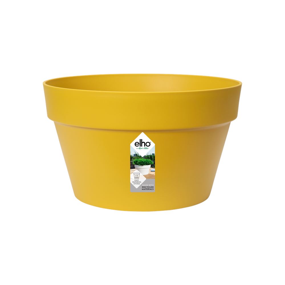 elho Loft Urban Schaal 35 - Oker (Geel) -Ø 35 x H 20 cm - Ideaal voor buiten - 100% gerecycled afbeelding