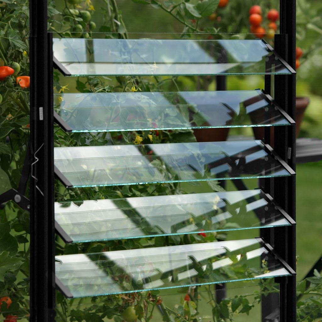 Vitavia louvre-raam met veiligheidsglas - Zwart - Geschikt voor Vitavia Comet / Venus / Planet / Apollo / Meridian / Uranus / Jupiter / Olymp / Diana afbeelding