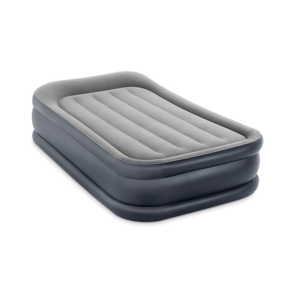 Intex Luchtbed Twin Pillow Rest Raised Deluxe - L191xB99xH42 cm - Met ingebouwde pomp en reistas afbeelding