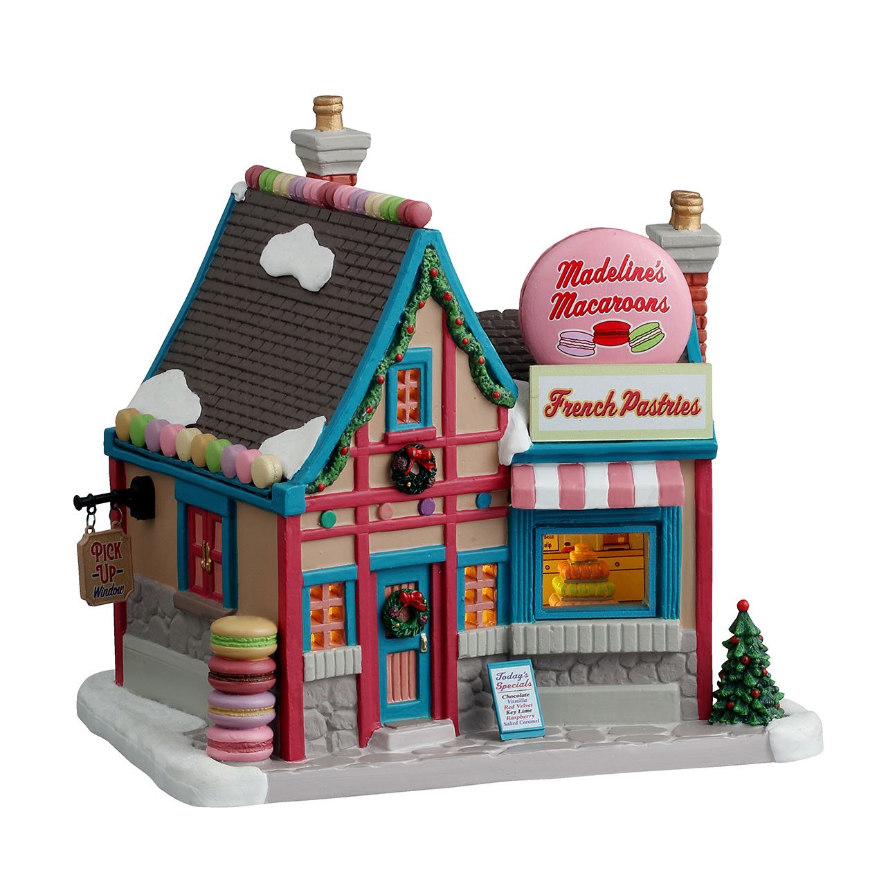 Lemax -'Madeline's Macaroons'- Verlicht gebouw afbeelding