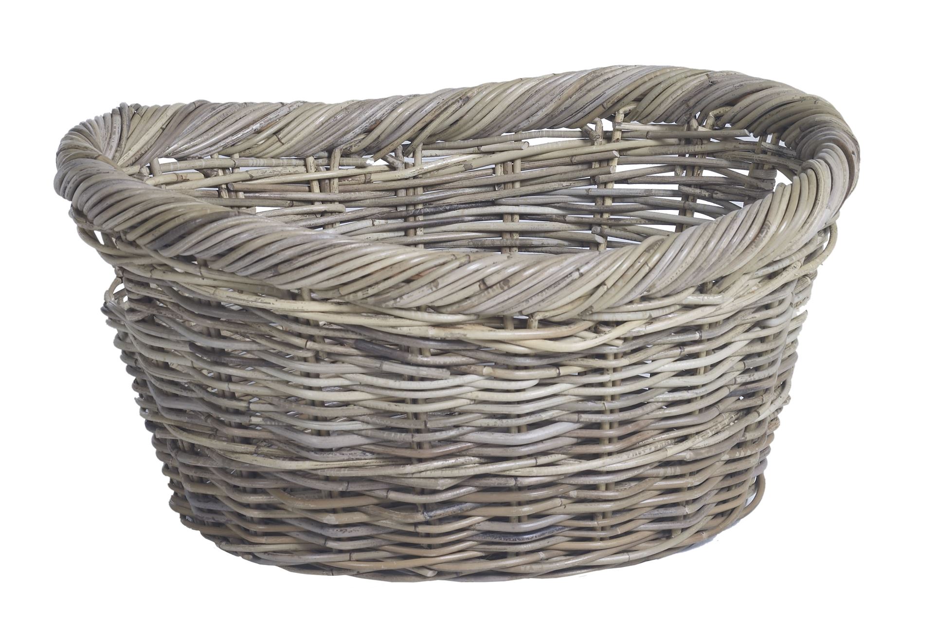 Practo Home mand rotan ovaal Rotan - Haardaccessoires - 43x58x29cm afbeelding