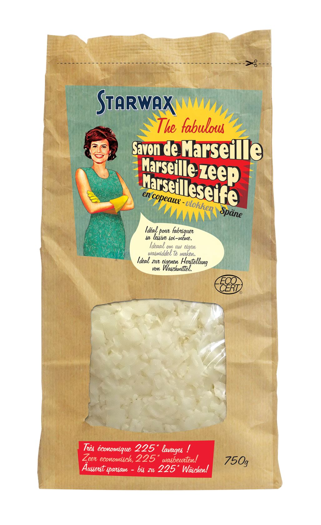 Starwax the fabulous vlokken marseillezeep - 750 gram afbeelding