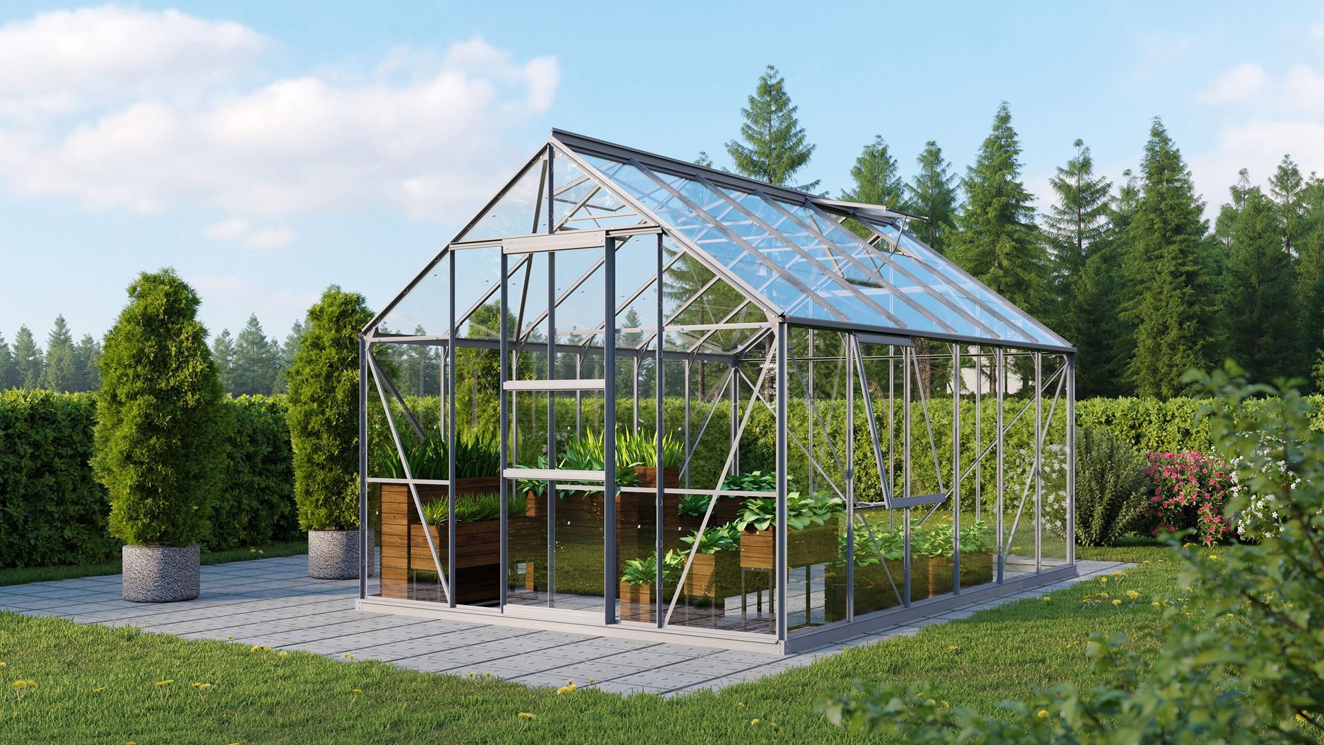 Vitavia Meridian 1 serre - 9,9m² - Aluminium