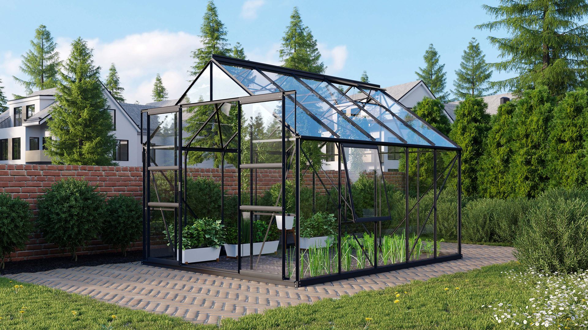 Vitavia Meridian 2 serre - 8,3m² - Zwart afbeelding