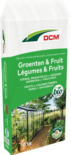 DCM meststof voor groenten & fruit – 10 kg – voor 125 m² – bio