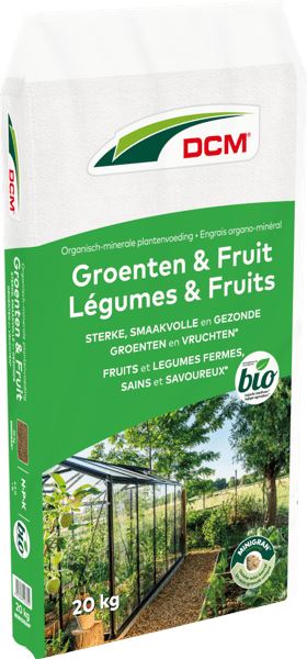 DCM meststof voor groenten & fruit – 20 kg – voor 250 m² – bio
