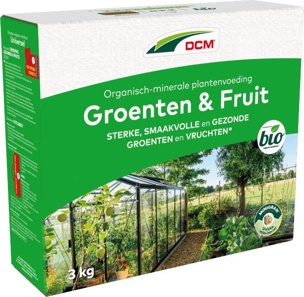 DCM meststof voor groenten & fruit – 3 kg - voor 18,75 m² – bio