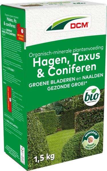DCM meststof voor hagen, taxus & coniferen 1,5kg - BIO