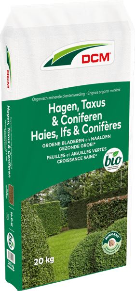DCM meststof voor hagen, taxus & coniferen 20kg - BIO