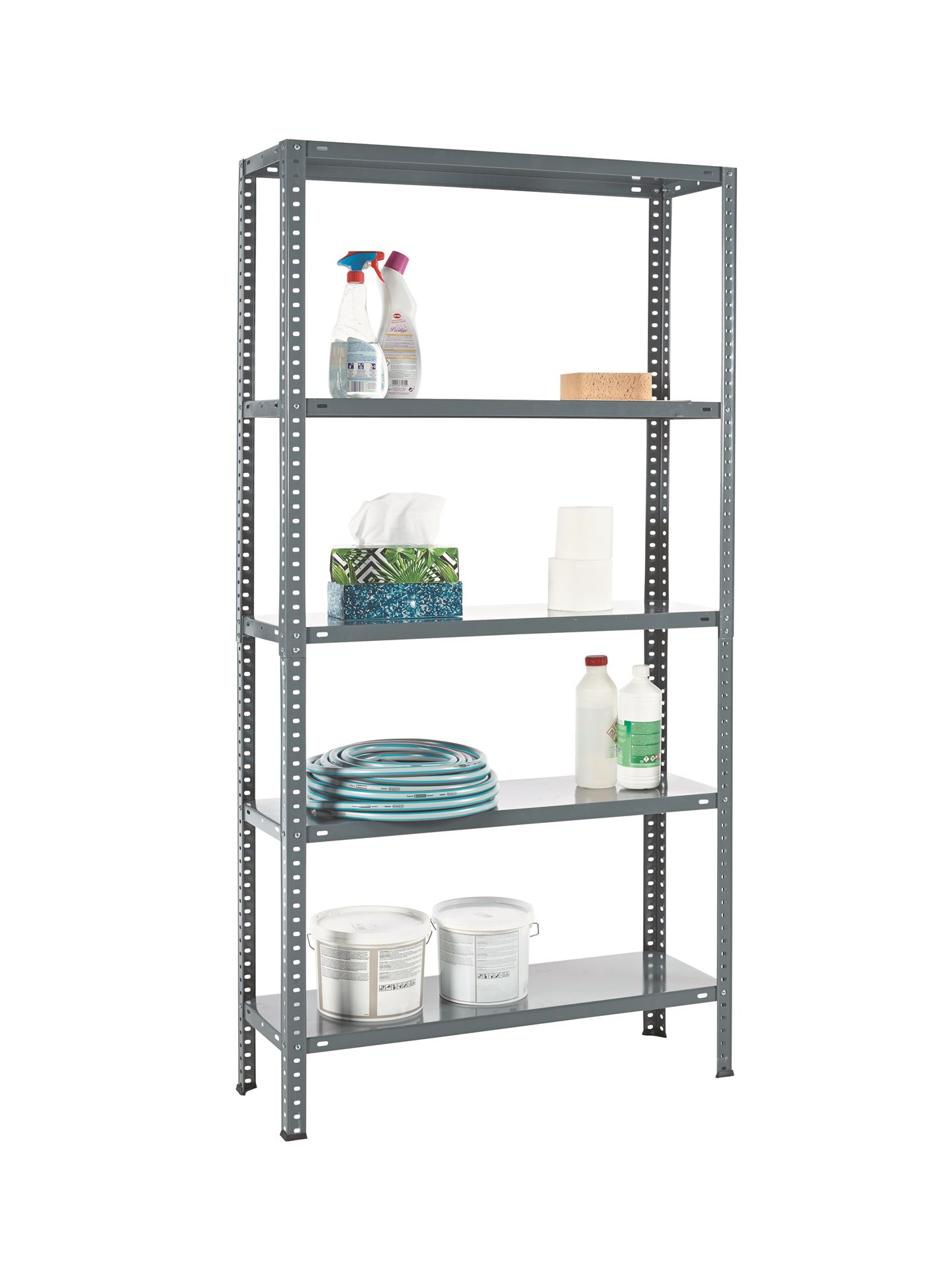 Practo Home metal rack 131 grijs - Metalen opbergrek - 30x90x180cm