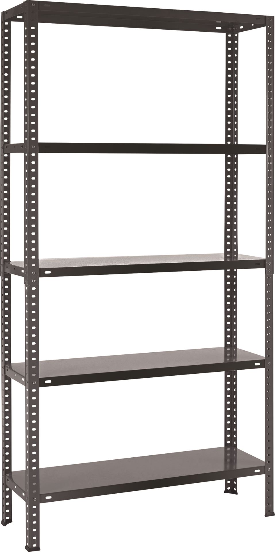 Practo Home metal rack 131 zwart - Metalen opbergrek - 30x90x180cm