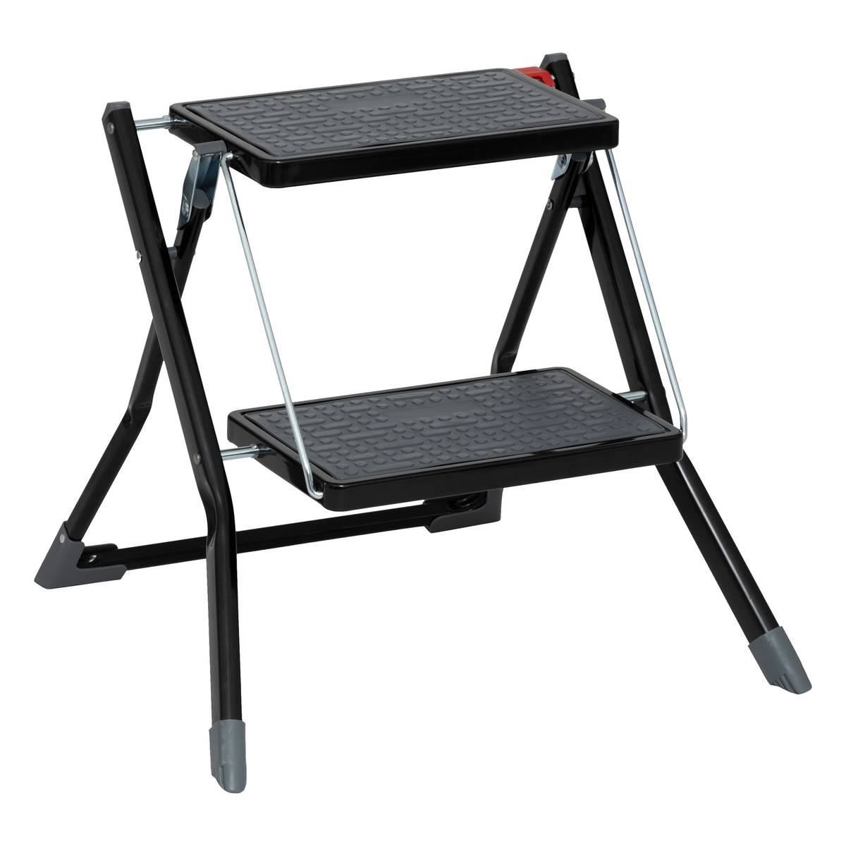 5Five Huishoudtrapje - 2 treden - Metaal - Inklapbaar - 50 cm - Veilig en compact