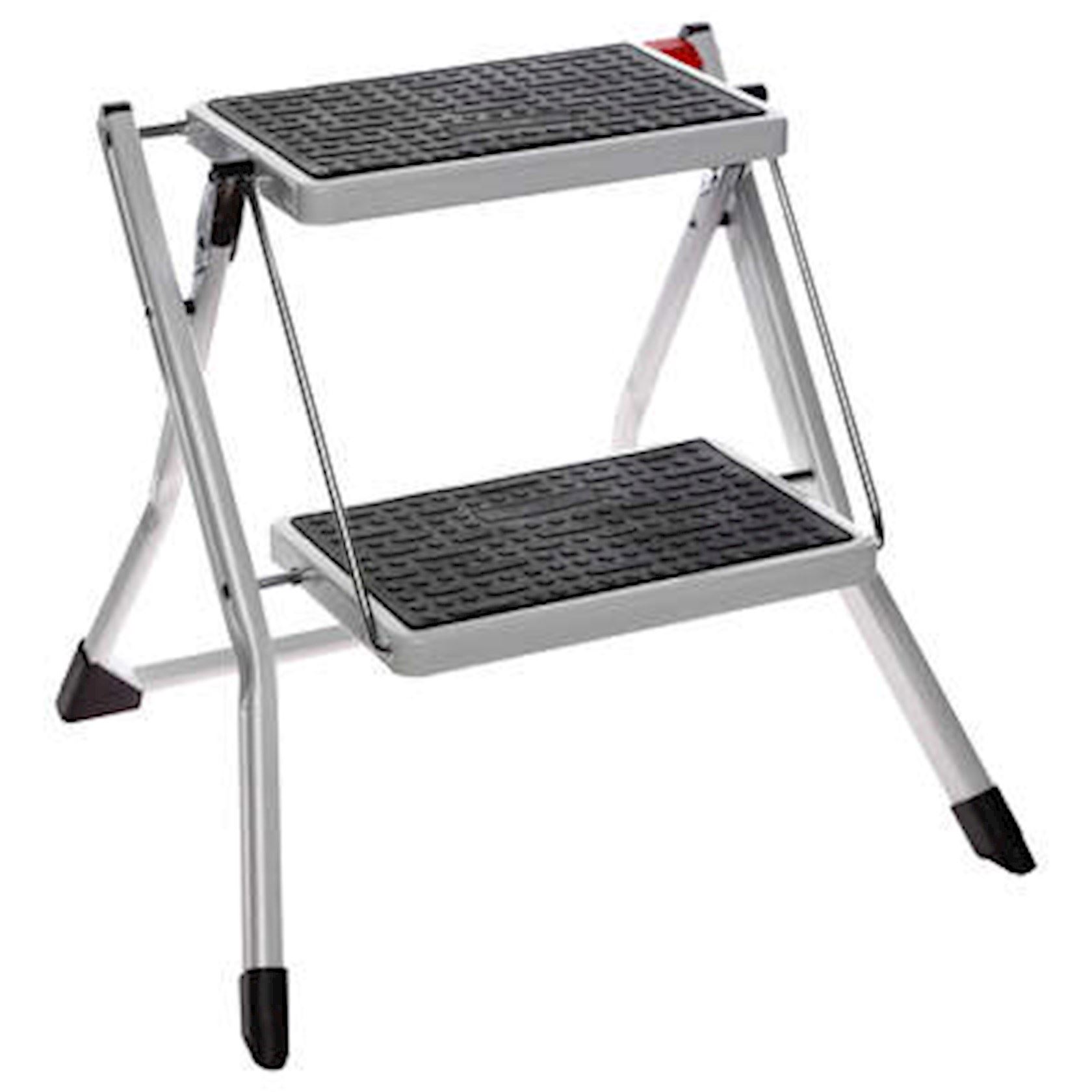 5Five Huishoudtrapje - 2 treden - Metaal - Inklapbaar - 50 cm - Veilig en compact afbeelding