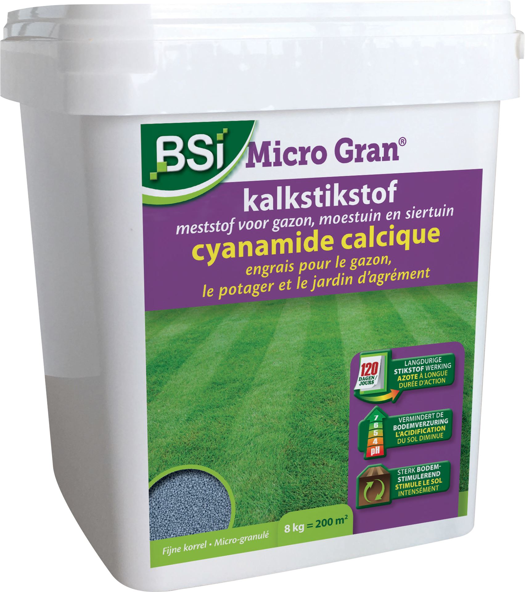 BSI kalkstikstof 8 kg voor 200m² - Micro Gran (meststof+kalk) afbeelding