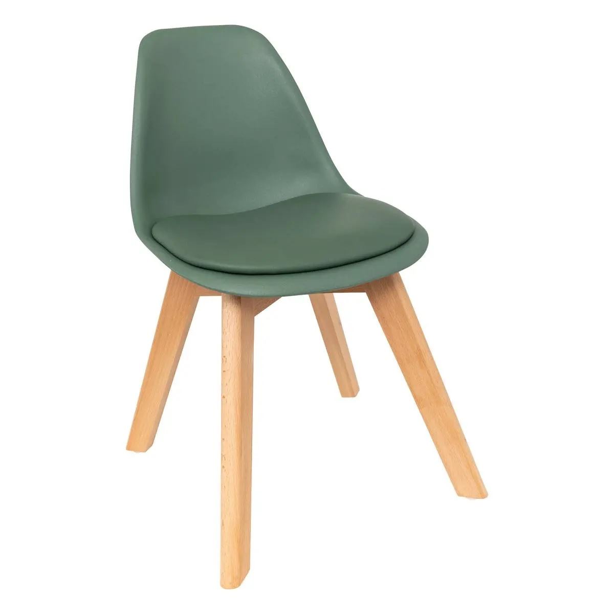 Atmosphera Kids Mini Baya Kinderstoel– Groen – 55x31x39 cm – Beukenhout&Polypropyleen afbeelding