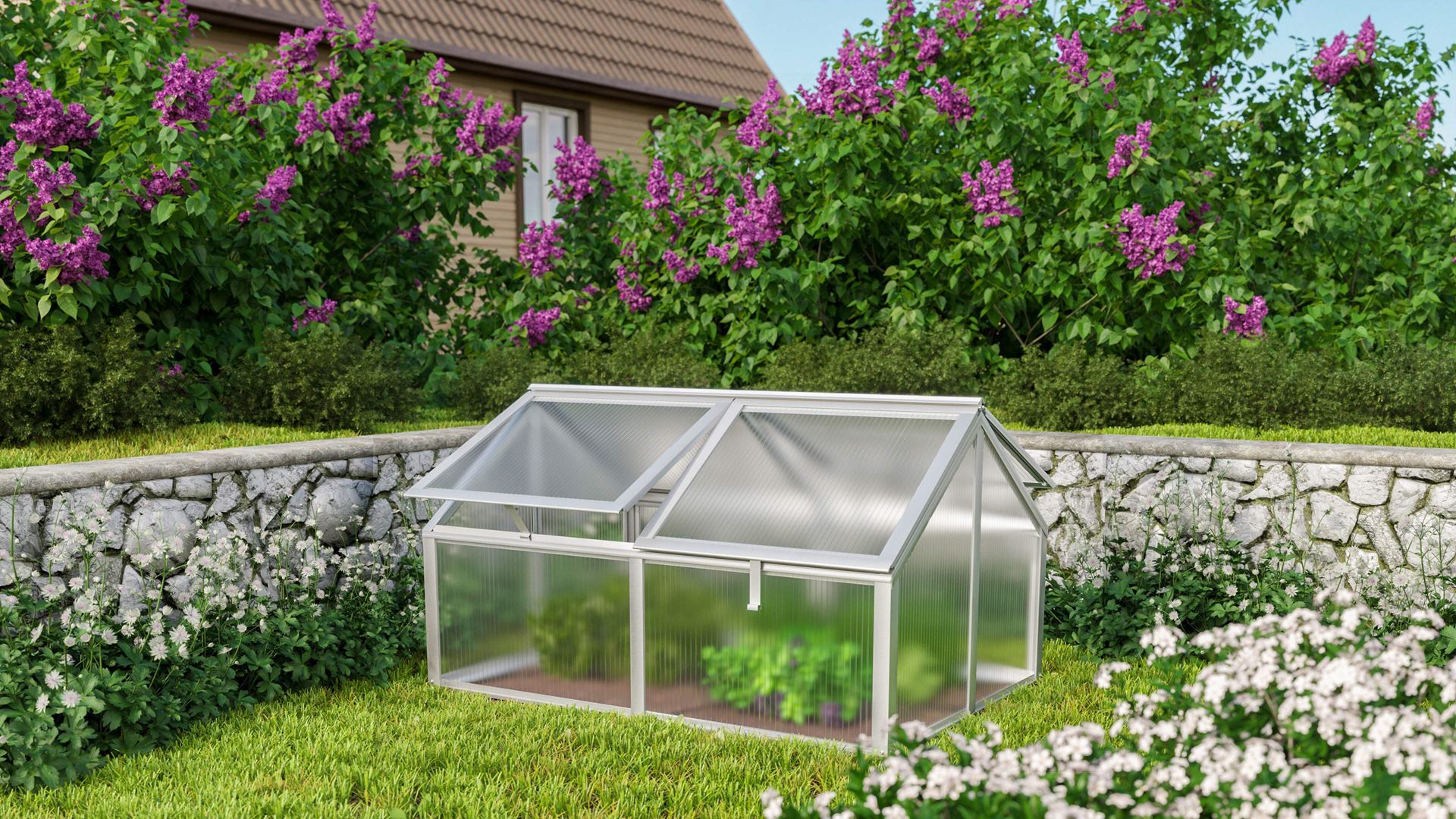 Vitavia kweekbak met polycarbonaat - Gamma - 1,05m² - Aluminium afbeelding