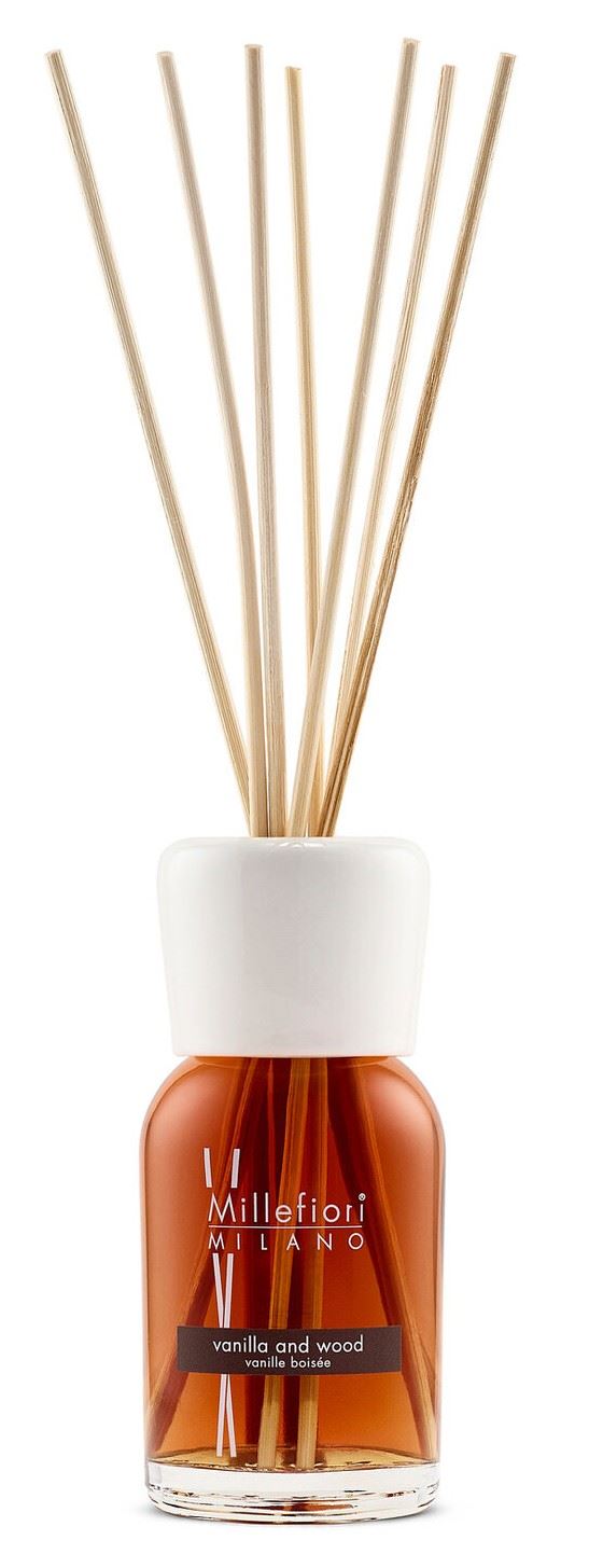 Millefiori Milano diffuser met geurstokjes 150 ml - Vanilla&Wood afbeelding