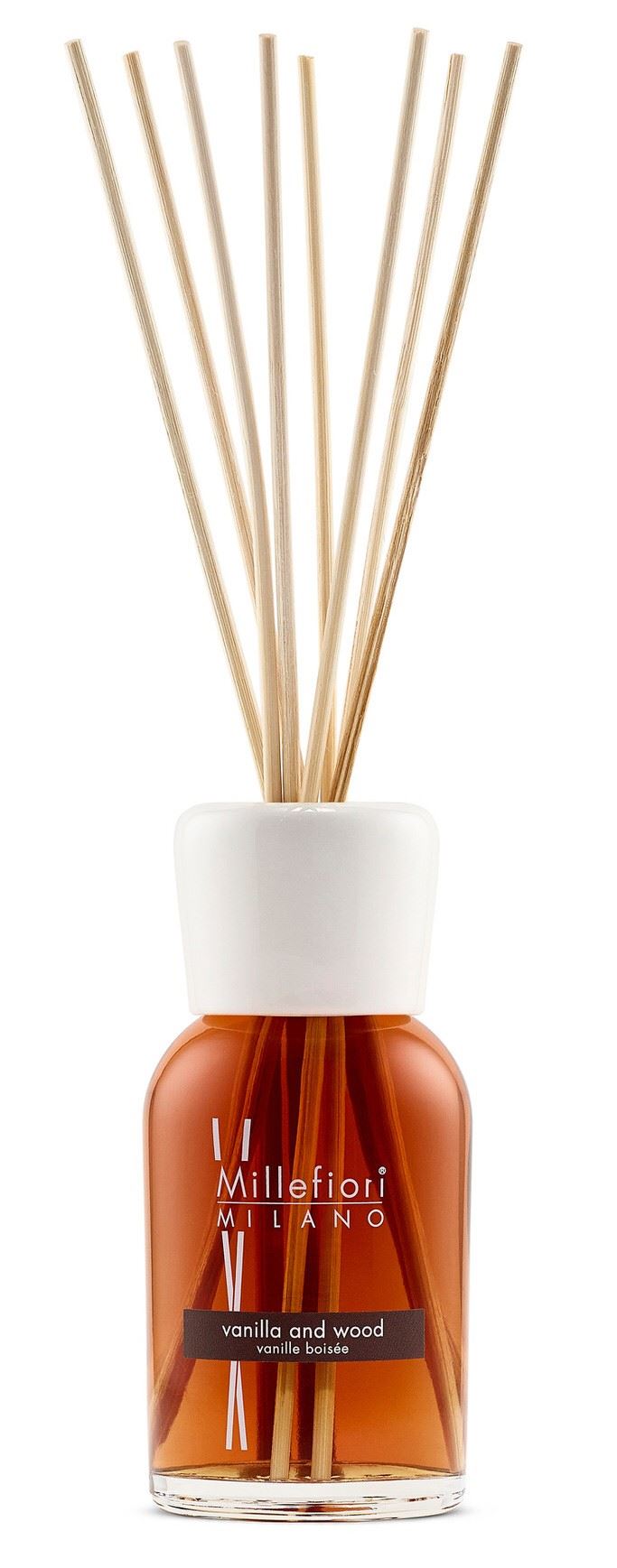Millefiori Milano diffuser met geurstokjes 250 ml - Vanilla&Wood afbeelding