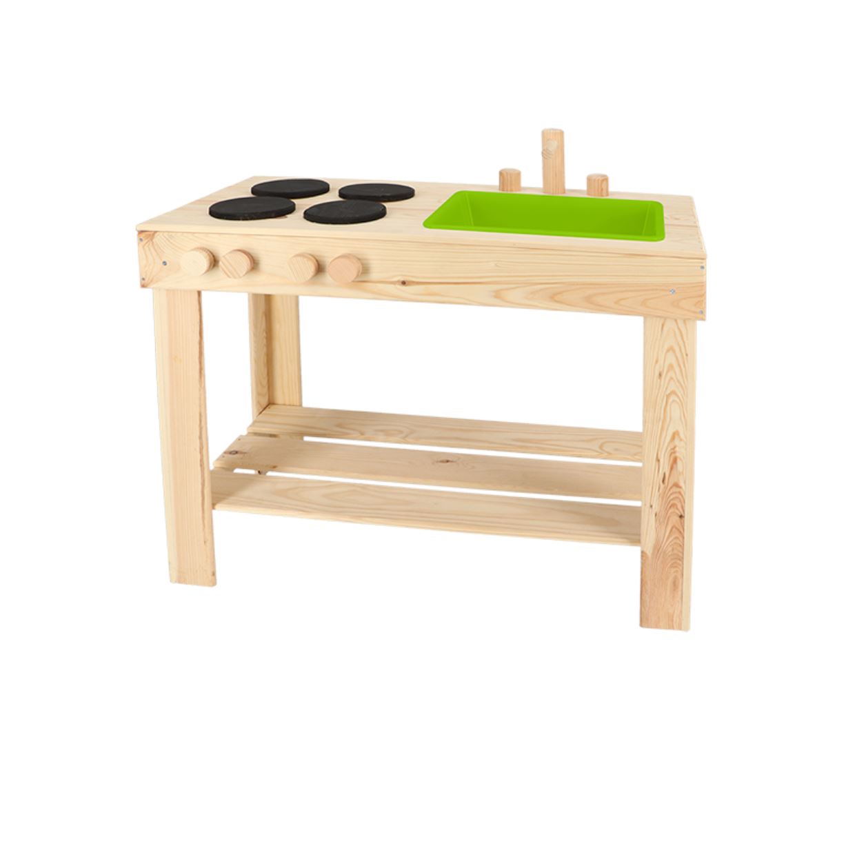 Esschert Design modderkeuken S - Kinderkeuken geschikt voor buiten - L78 x B40.3 x H71.8 cm - Geschikt voor kinderen vanaf 4 jaar afbeelding
