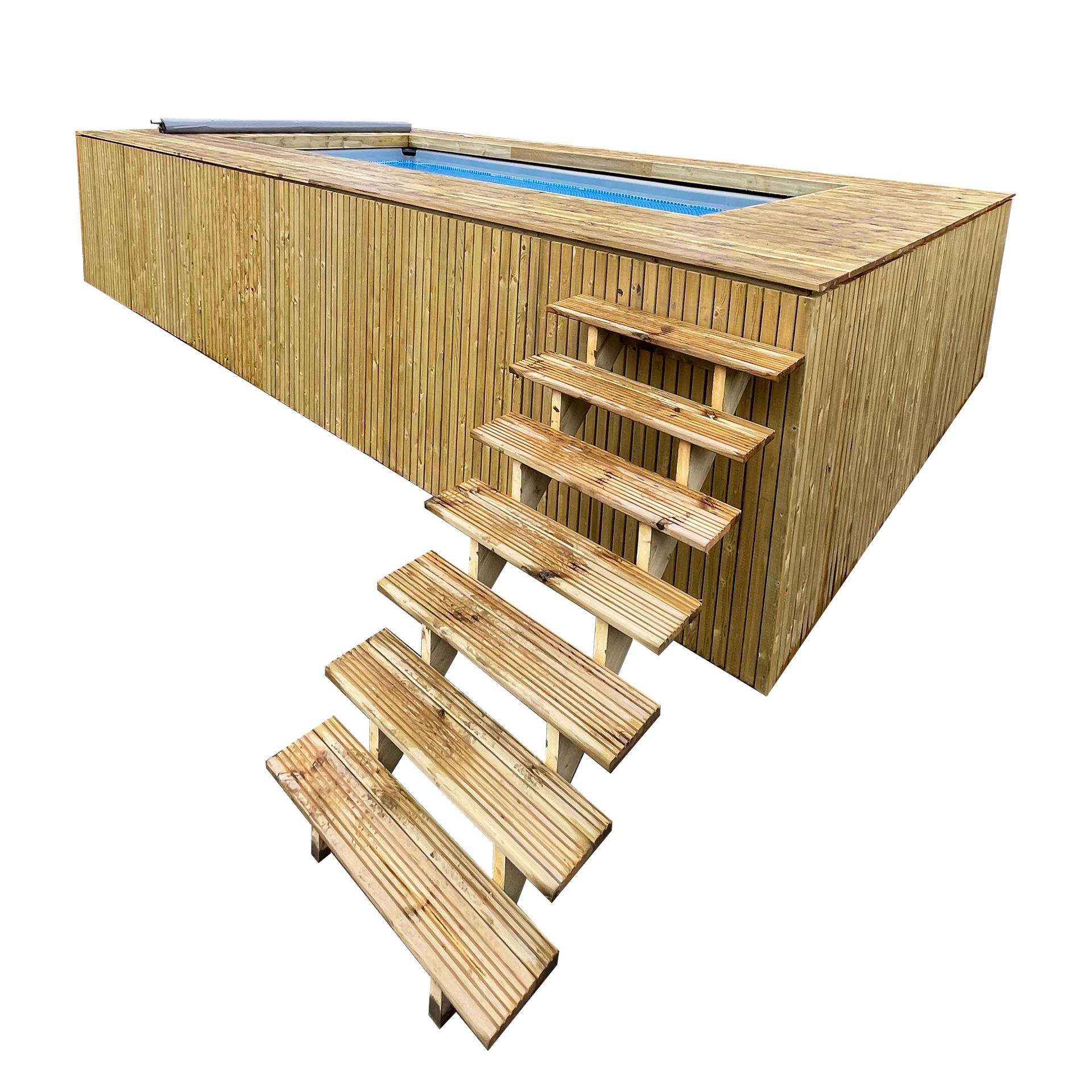 Simpool 4, 5&7 - houten open trap afbeelding