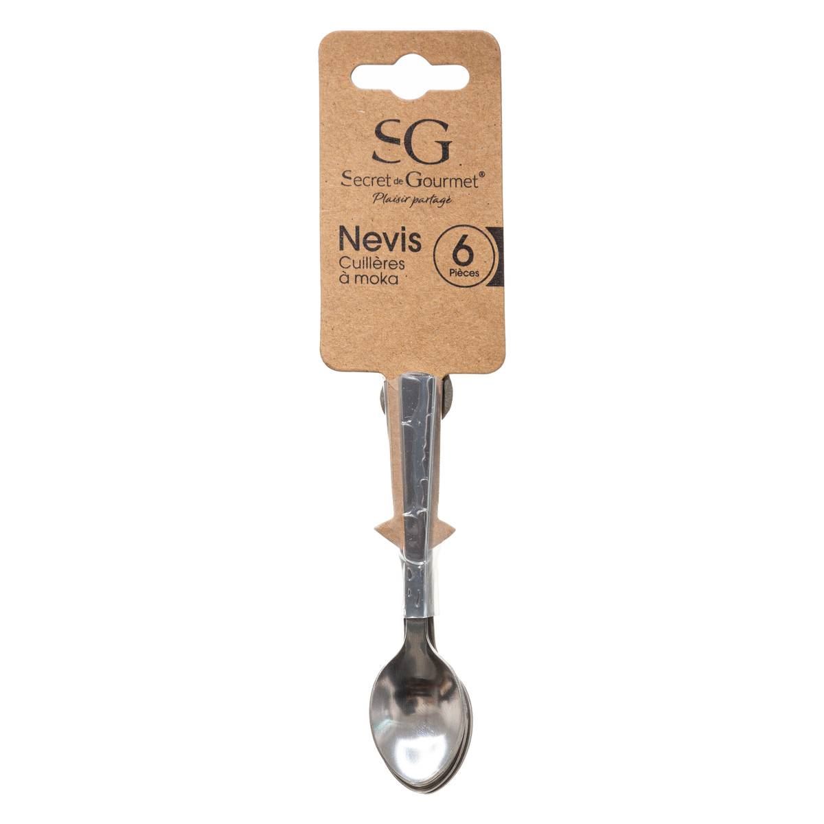 Secret de Gourmet moka Lepels - Set van 6 - L. 9,5 cm x B. 2 cm Dikte: 1 mm afbeelding