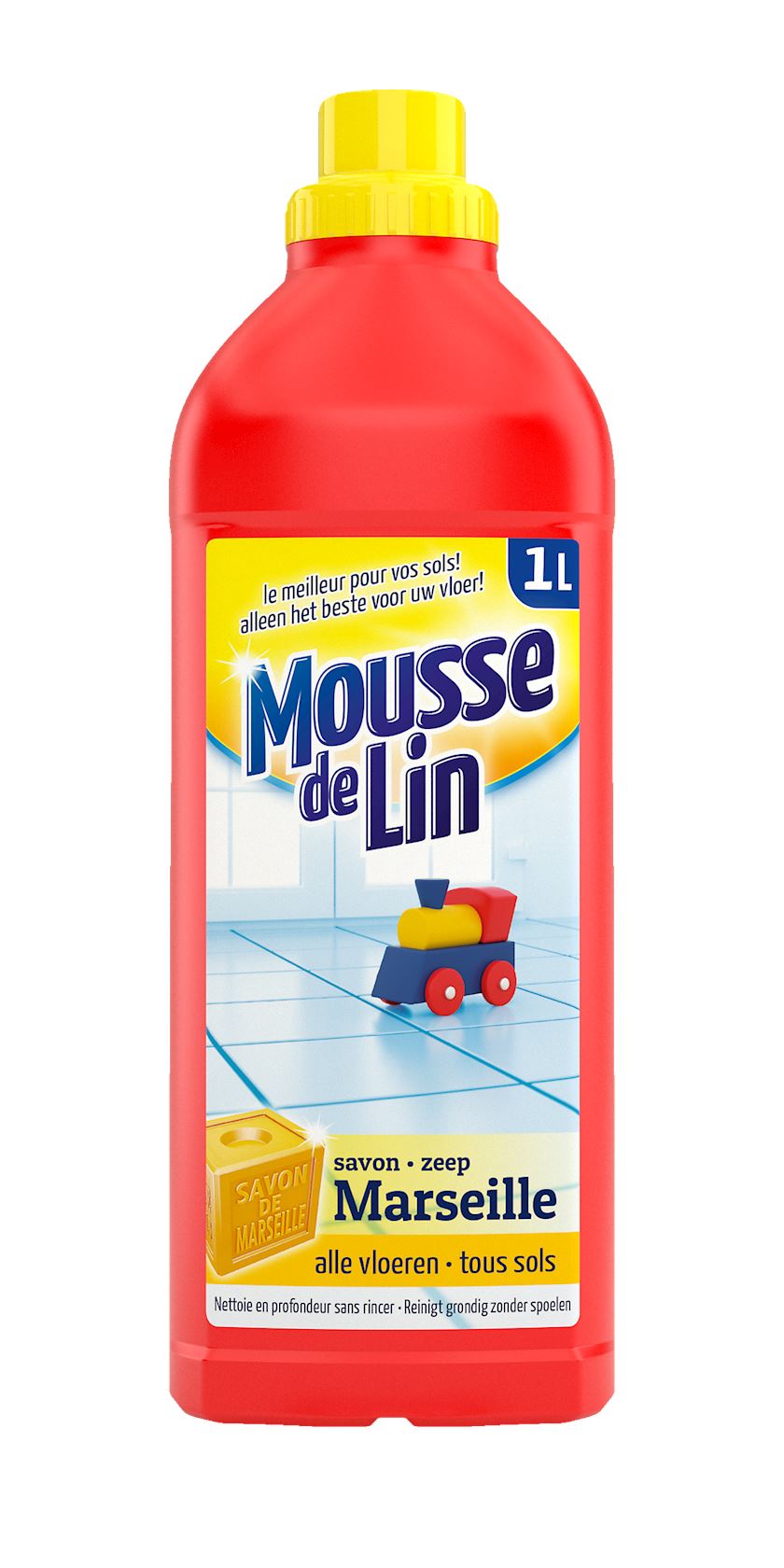 Mousse de Lin marseillezeep vloerreiniger voor alle vloeren - 1 liter afbeelding