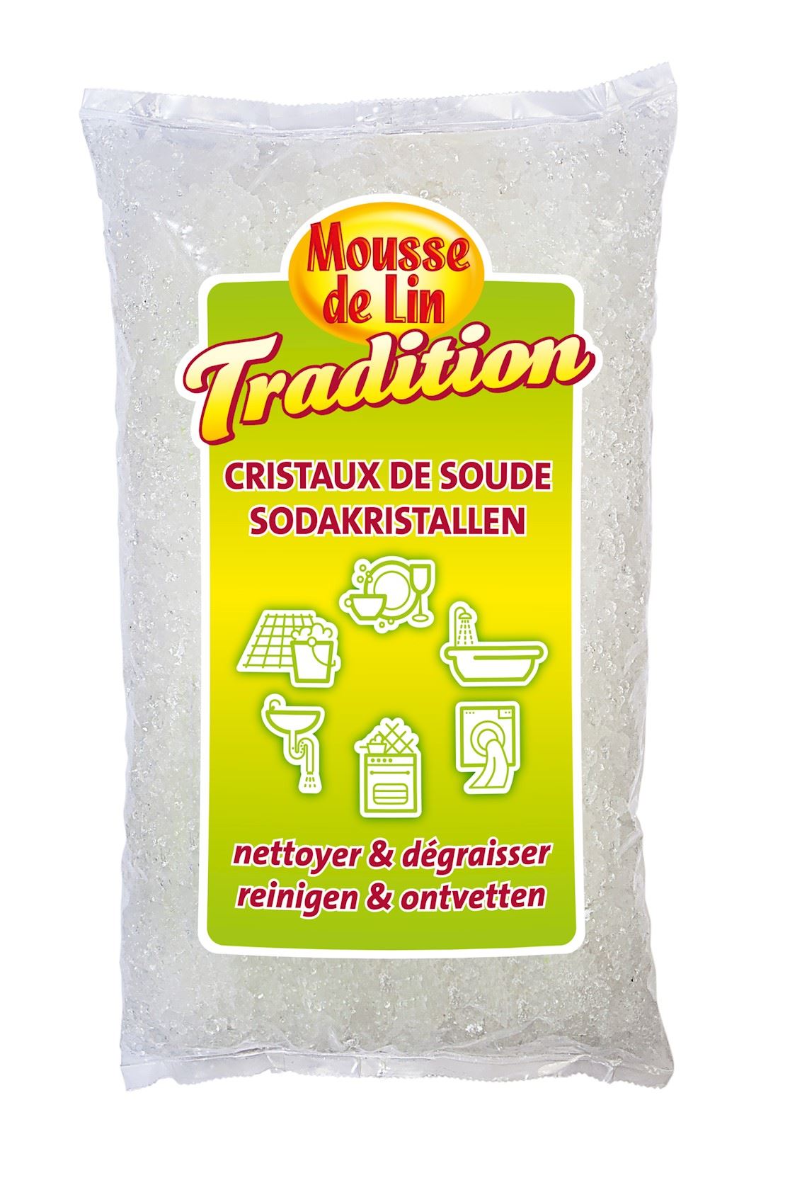 Mousse de Lin sodakristallen - 2kg - Reinigt - Ontvet - Ontstopt afbeelding