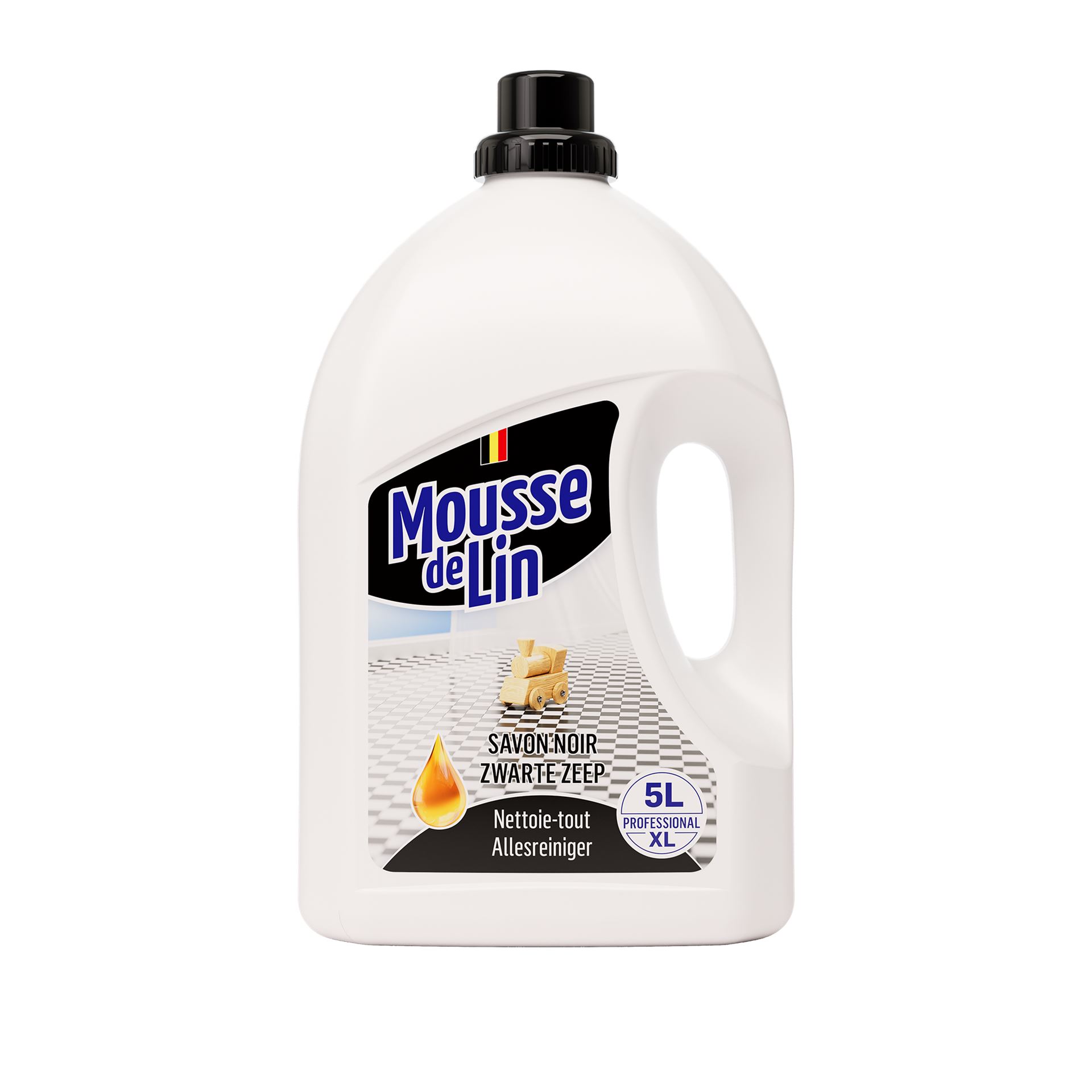 Mousse de Lin allesreiniger met zwarte zeep - 5 liter - Veelzijdig gebruik - 100% natuurlijke zeep afbeelding