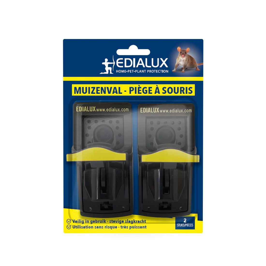 Edialux herbruikbare muizenval - 2 stuks afbeelding