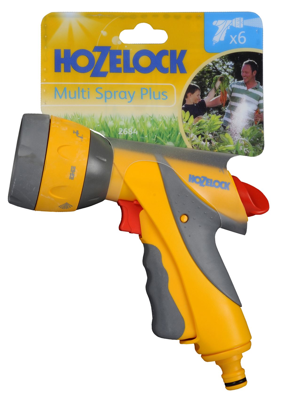 Hozelock pistoolbroes'Multi-Spray Plus'- 6 sproeistanden afbeelding