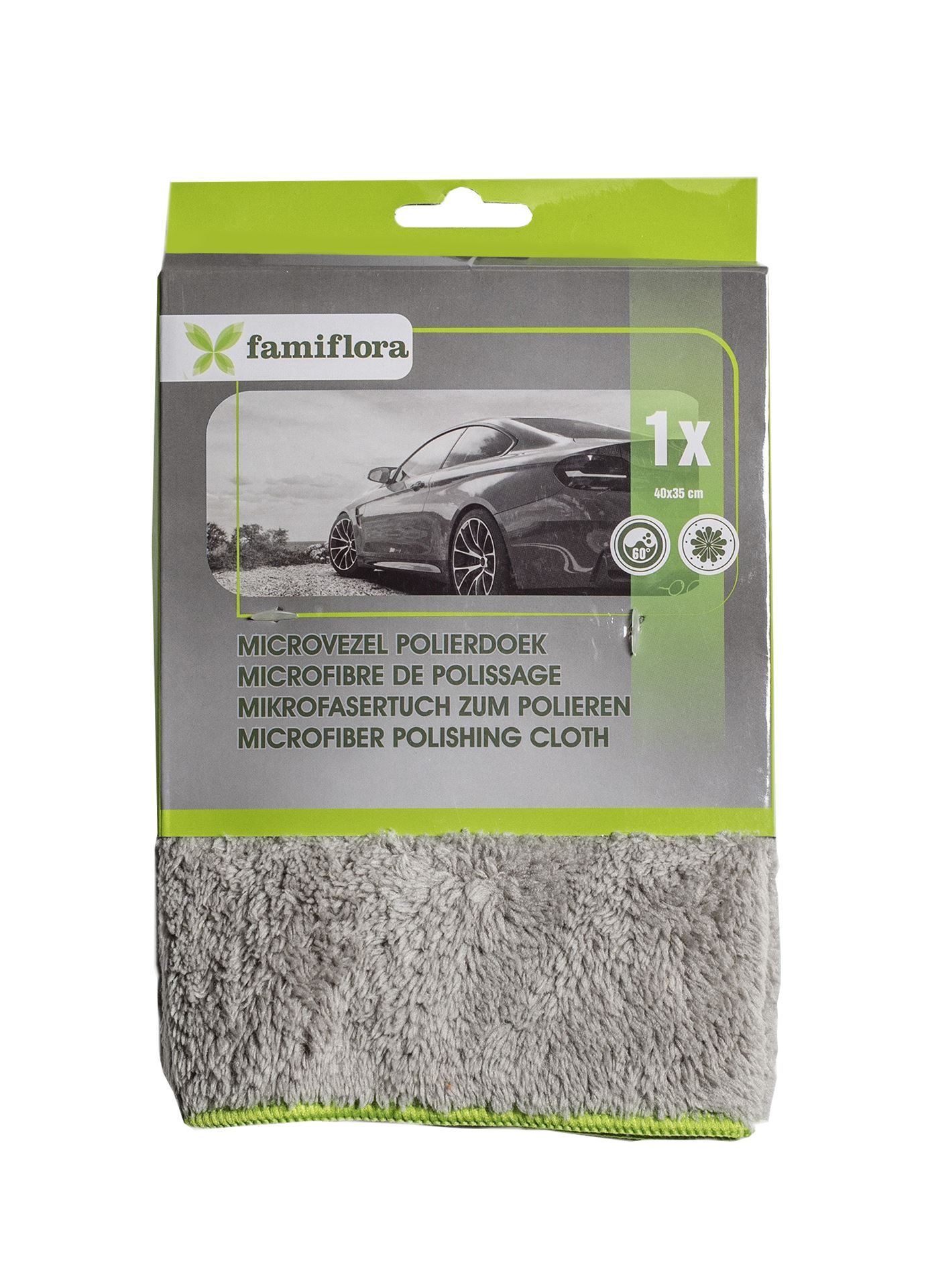 Famiflora microvezel fleece polierdoek 40 x 35 cm - 320 gr/m² - Voor het polijsten van je auto afbeelding