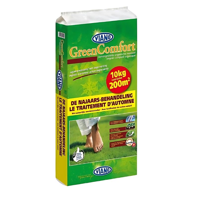 Viano najaarsmeststof 10kg voor 200m² - GreenComfort met humifirst - Gazonmeststof afbeelding